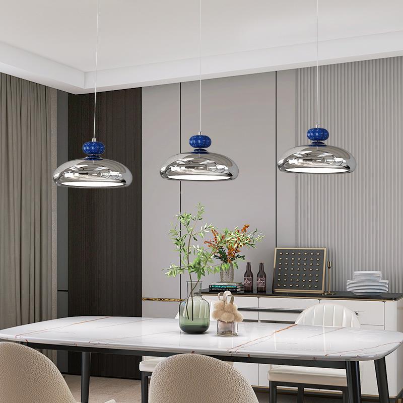 厅灯现餐代简约设创计师款奶油风意灯飞碟363餐桌吧台卧室床头吊
