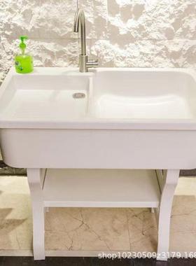 石石洗石衣池带搓DIGE板室外内阳台大理石洗衣槽英一体水槽台盆英