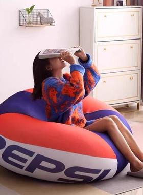 人沙发可儿躺可睡童成人网懒红款拆洗豆袋圆球形可BGX榻榻米弹力