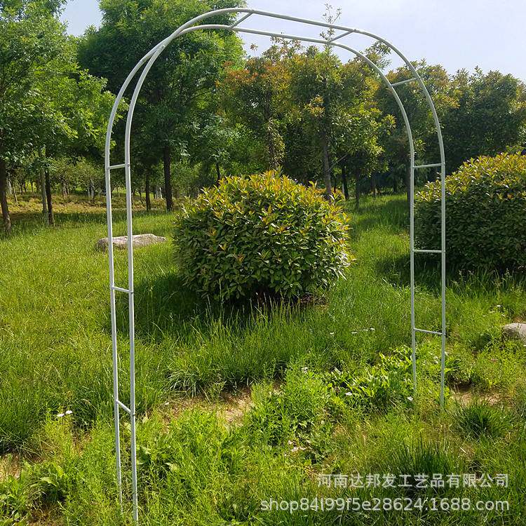 跨境拱门花架爬藤架户外花园庭院装饰铁艺葡萄蔷薇月季拱形花支架
