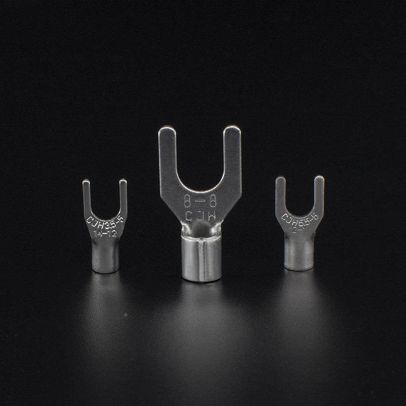 裸端子SNB8-40紫形铜1.050个冷压叉接线头厚SNB8-4紫线耳端头