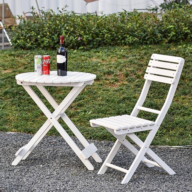 户实便携圆形可折ZDMAZZY叠外桌子用餐木桌椅简易免安装吃饭摆摊