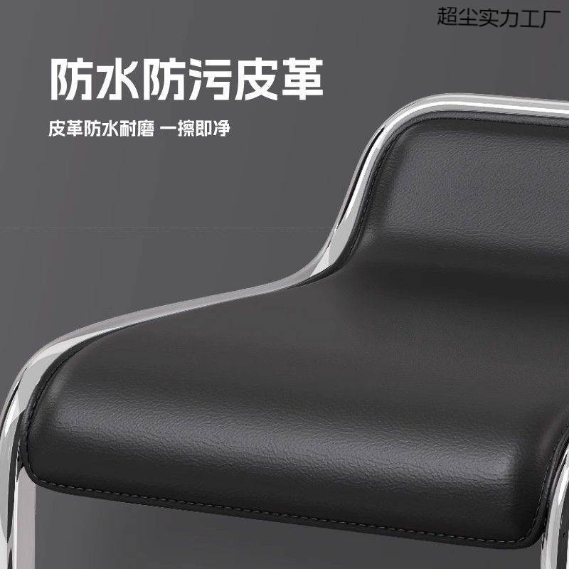 简约高脚升降吧台凳时尚软包可旋转装配便捷办公室及酒吧椅