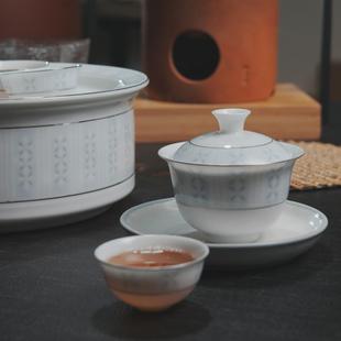 80年代老茶潮汕枫溪fhz98202麦花工夫陶瓷釉茶具穗高温下彩复古套