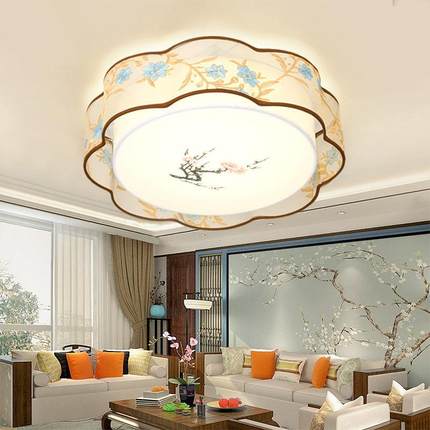 现代中式le灯d室中国风吸顶灯714灯具客新款餐厅厅灯书卧房灯具大