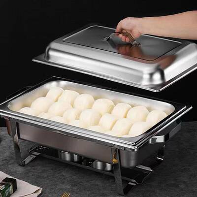 厂家直销chafing dish跨境不锈钢商用自助餐炉加热酒精早炉保温炉