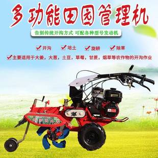 河南新型大园果用旋耕机自走式OWO田园管机 理大葱大姜开棚沟机