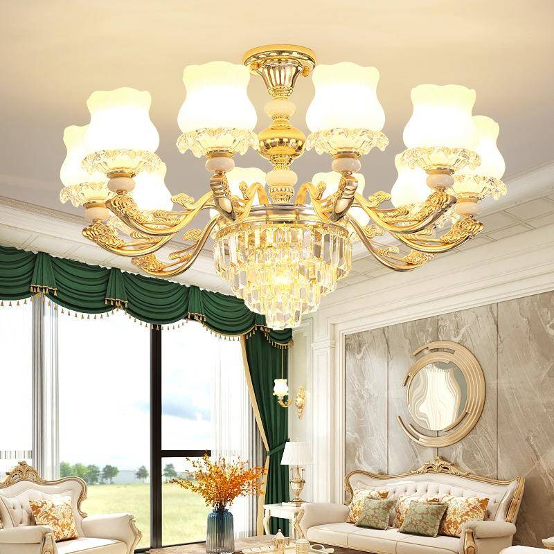 2025厅新现款卧欧式轻奢水晶吊灯客大气灯229具餐厅室简约代灯饰