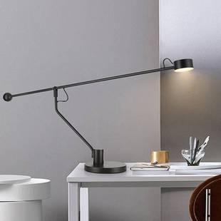 设计感立式长杆摇臂书房书桌灯简约可调节轻奢工作室办公阅读台灯