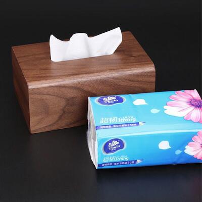 黑胡桃纸巾木盒实木盒收盒网红6112轻奢客厅餐厅纳茶几抽纸木质纸