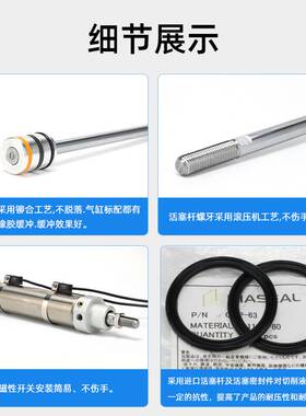 机械手摆臂气缸DHR2S小斜臂配件旋转微型不锈钢迷你引拔双作用