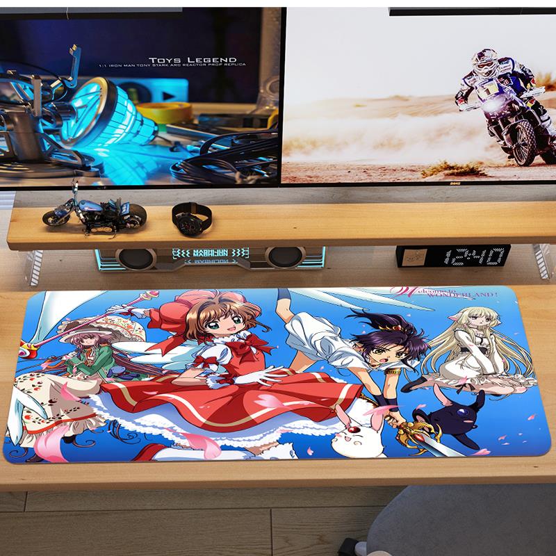 百变小樱滑鼠垫超大可爱卡通创意女生办公定制大号粉色键盘垫桌垫