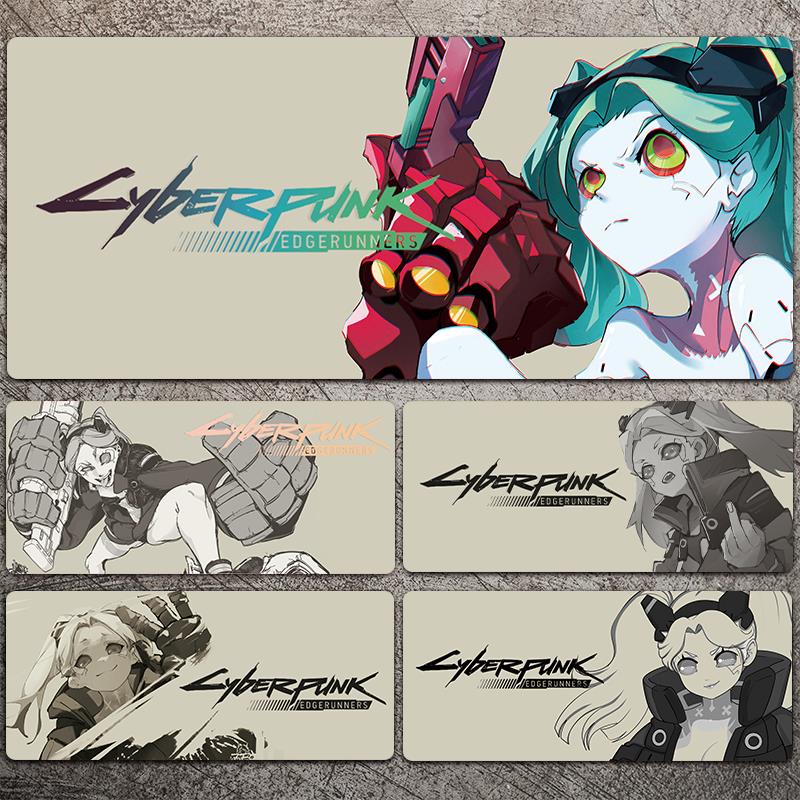 瑞贝卡赛博朋克电竞桌垫 边缘行者系列创意超大滑鼠垫800X300mm