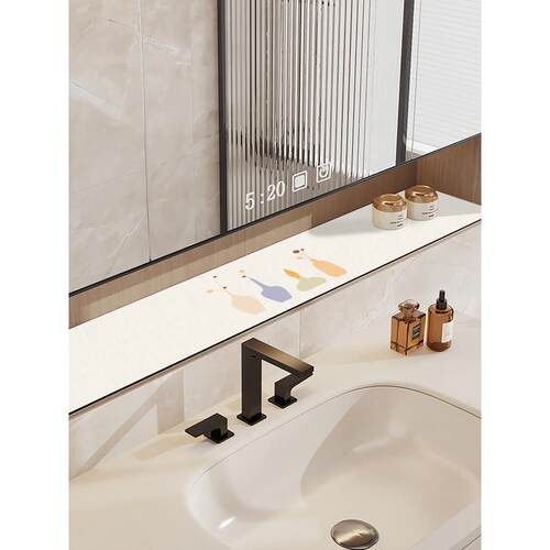 洗手台吸水垫硅藻泥水龙头沥水垫浴室柜洗漱台防水垫厨房台面垫子