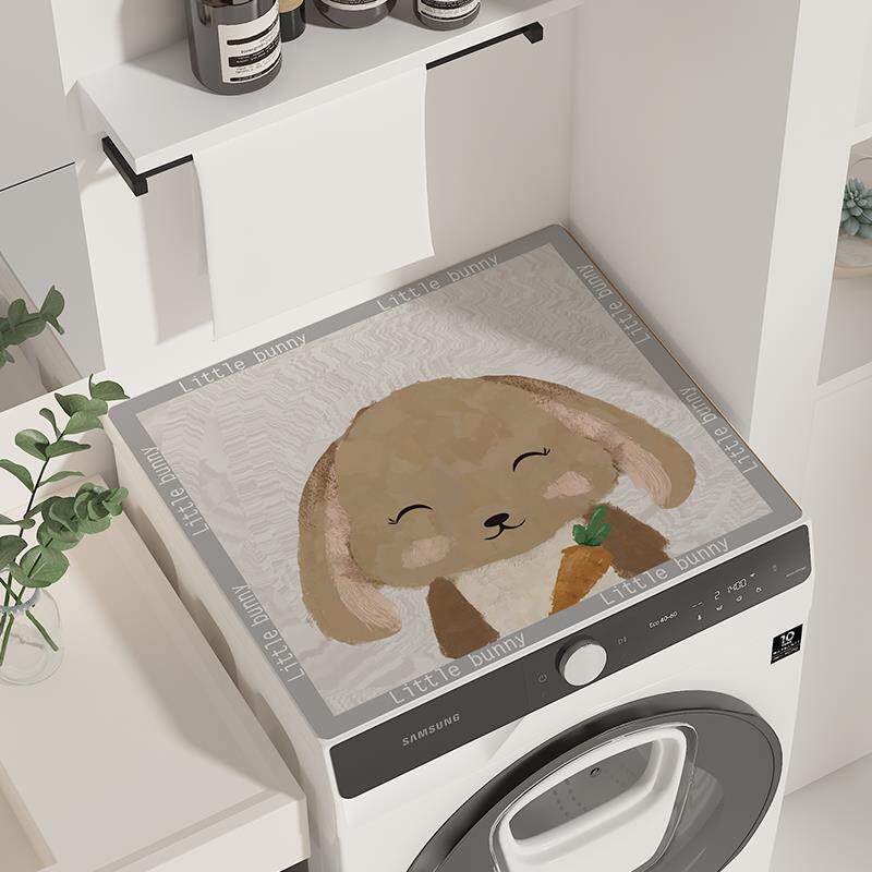 滚筒式全自动洗衣机盖垫硅藻泥冰箱盖布防水防晒免洗垫子防滑耐脏