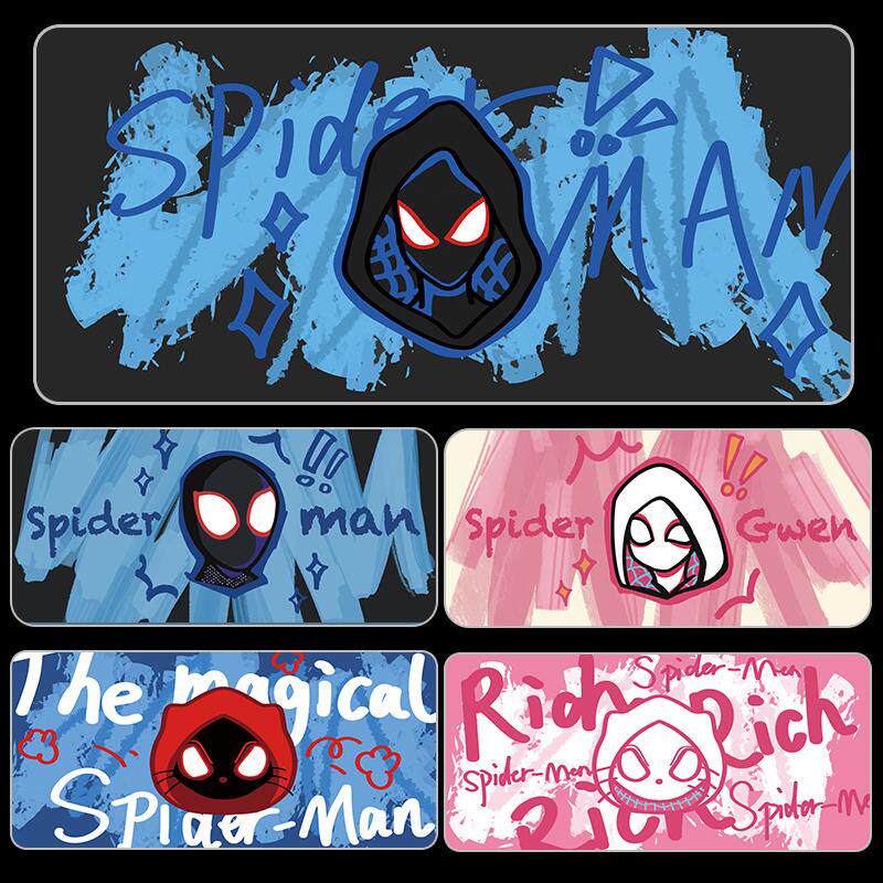 涂鸦蜘蛛侠鼠标垫超大号创意个性电竞游戏男生电脑键盘办公桌面垫