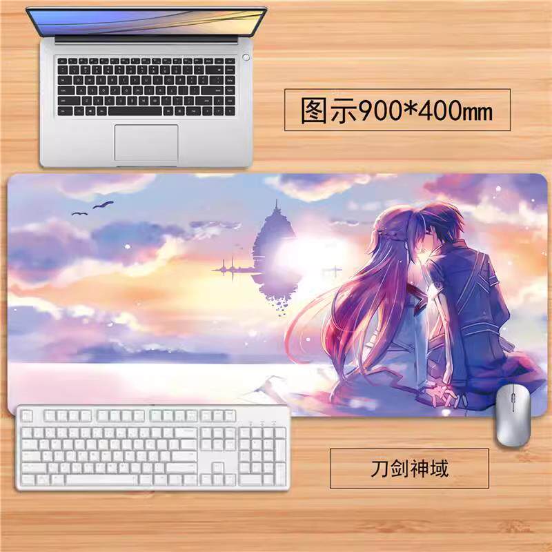罪恶王冠刀剑神域动漫超大号鼠标垫加厚亚丝娜楪祈电脑键盘垫桌垫
