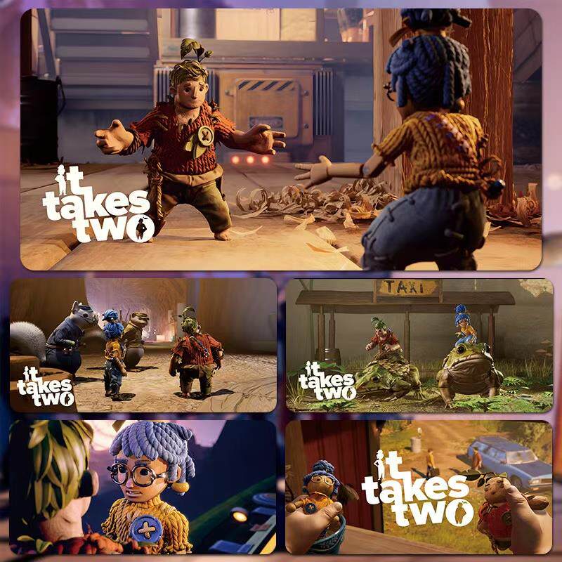 双人成行鼠标垫超大号键盘垫学生男生办公游戏笔记本加厚防滑桌垫