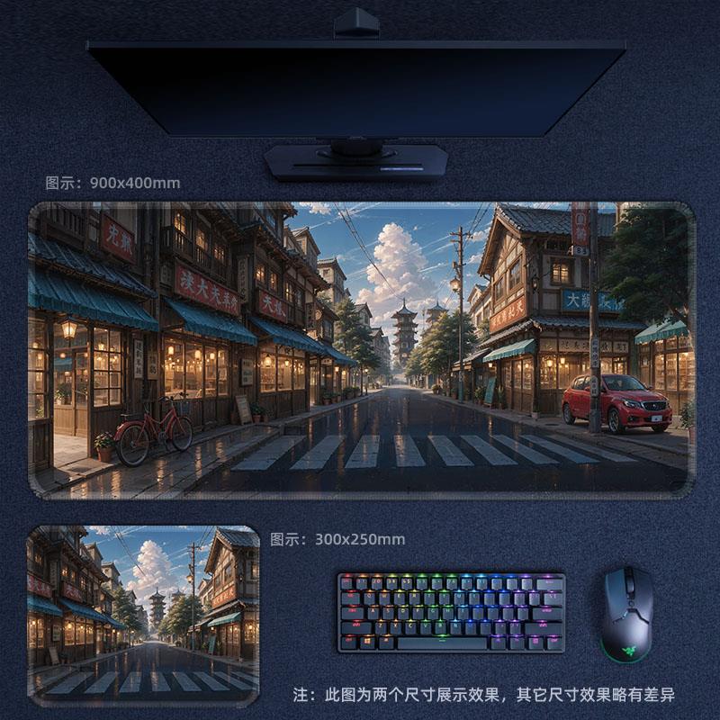 滑鼠垫滑鼠垫卡通办公桌面垫高颜值动漫键盘垫定制桌垫