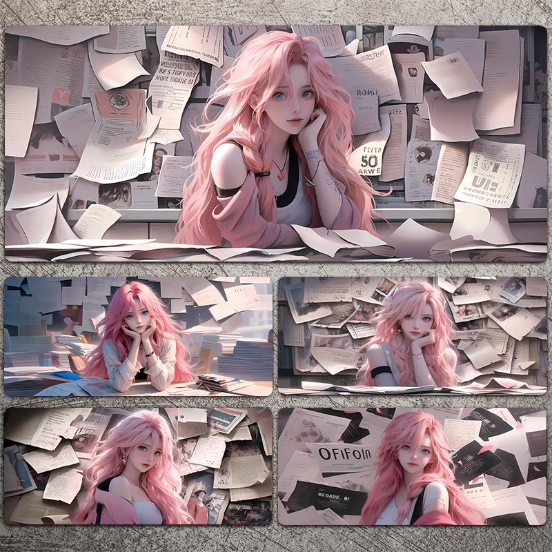 萨勒芬妮滑鼠垫超大号男生英雄联盟电竞游戏lol电脑键盘美女桌垫