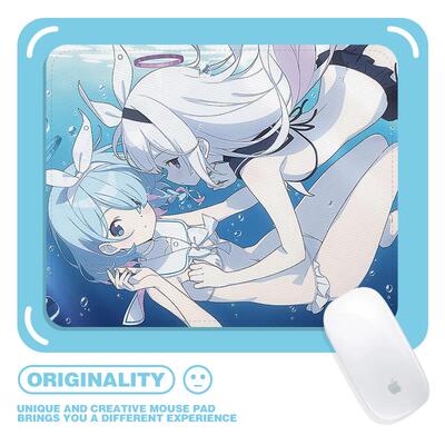 深海少女阿罗娜普拉娜鼠标垫二次元蔚蓝档案桌垫清新简约办公锁边