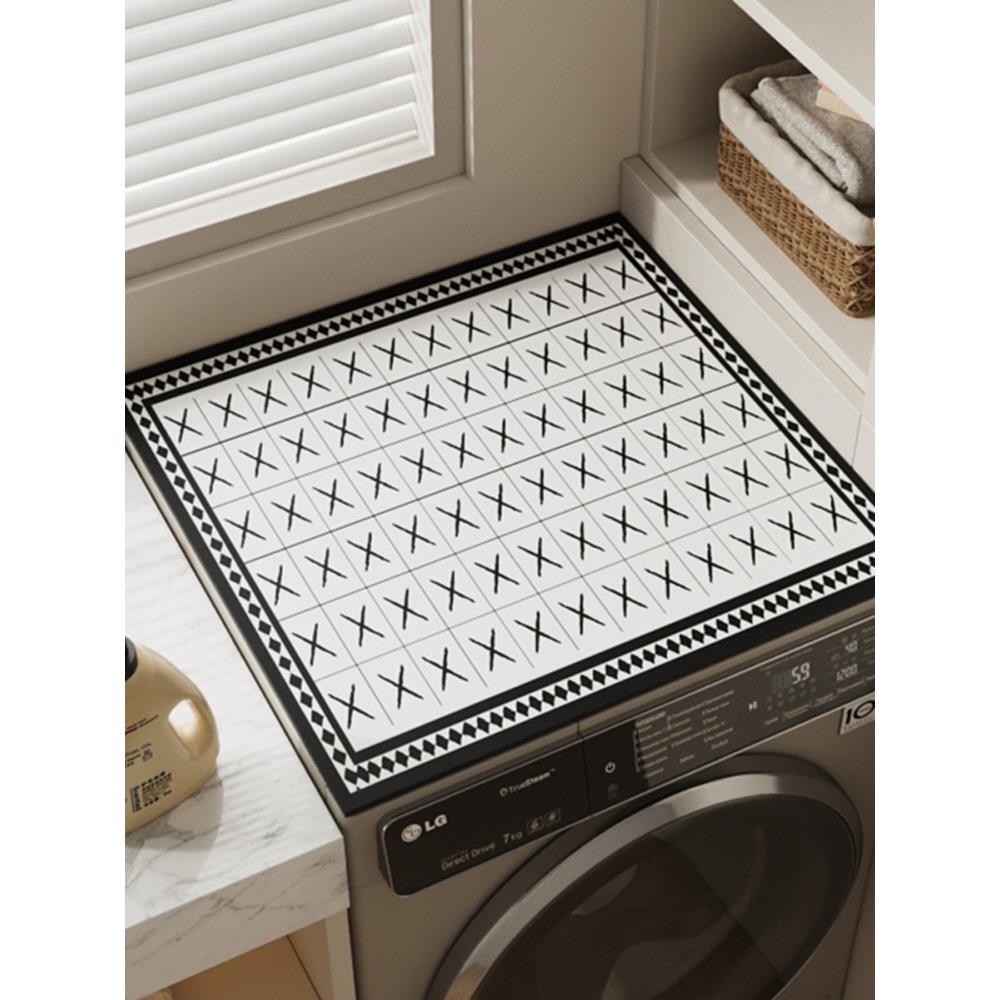 滚筒洗衣机盖垫硅藻泥防尘垫烘干机防晒罩垫布冰箱防尘盖布台面垫