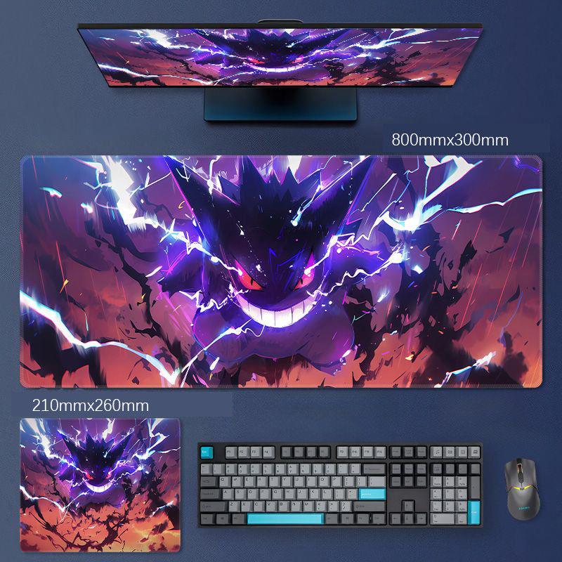 鼠标垫超大耿鬼电脑键盘垫男生动漫滑鼠垫电竞专用游戏桌垫防滑