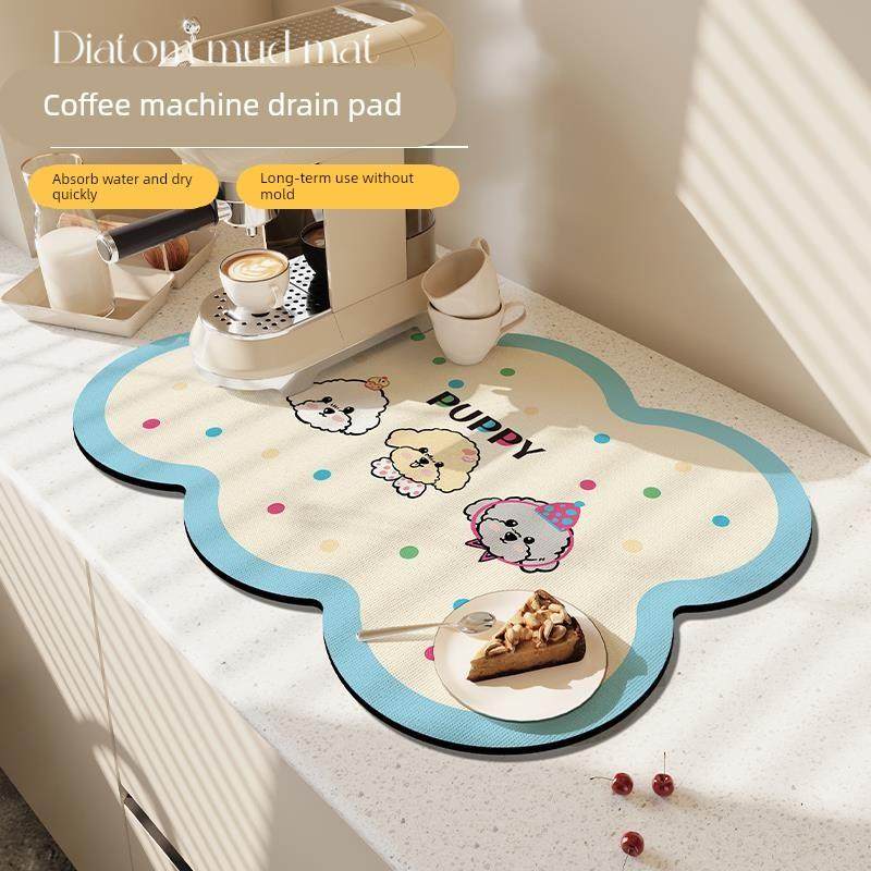 厨房台面沥水垫硅藻泥吸水垫桌面餐桌垫咖啡机防水控水垫隔热杯垫
