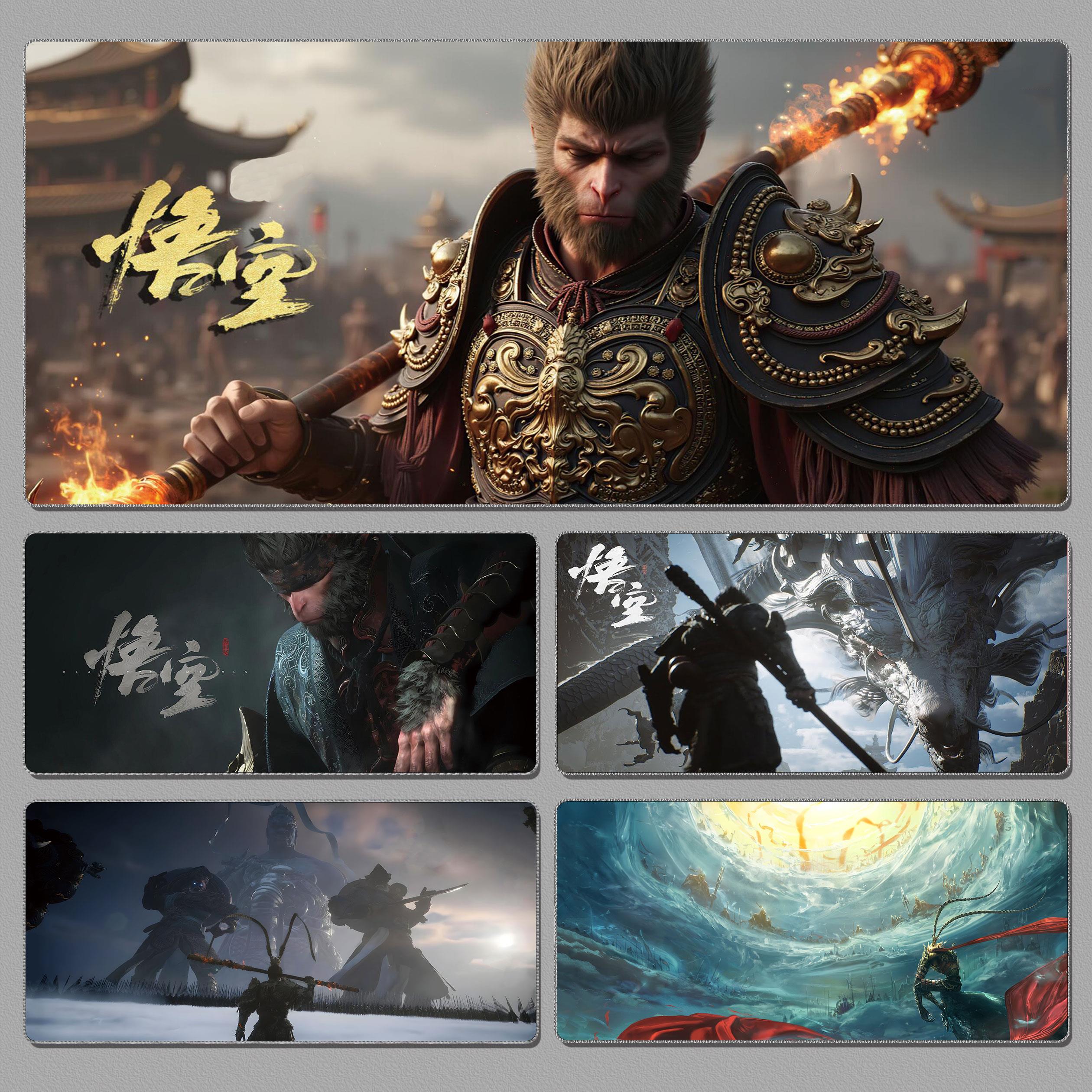 悟空鼠标垫超大齐天大圣中国风男生电竞网吧游戏细面锁边电脑桌垫