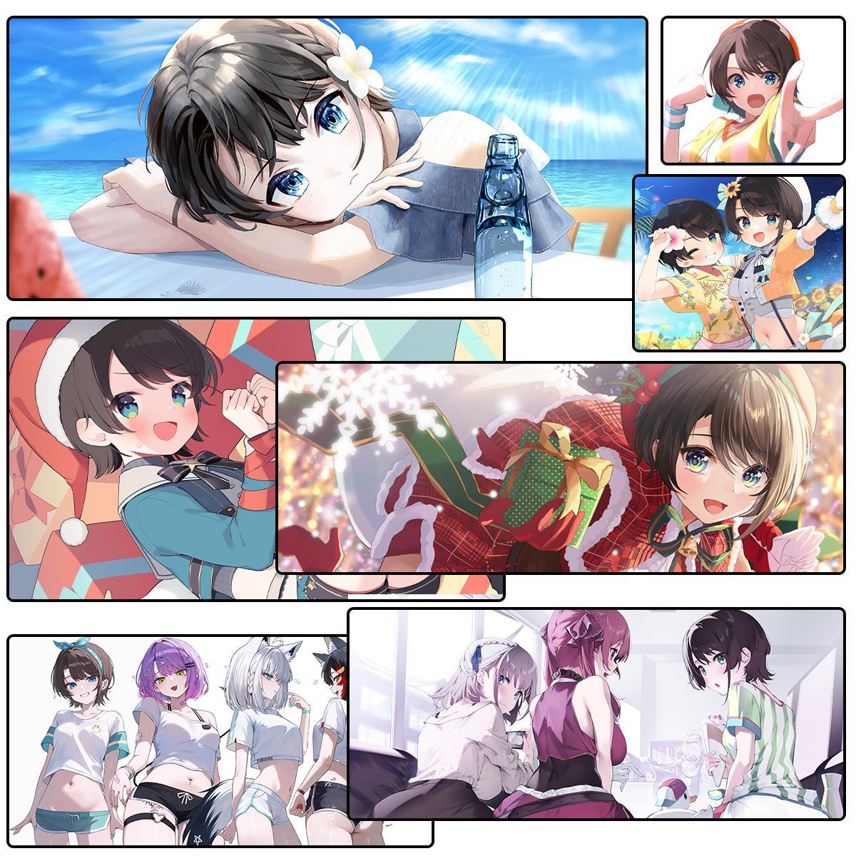 Hololive Vtuber 大空昴 锁边ACG动漫游戏键盘鼠标垫滑鼠垫定制