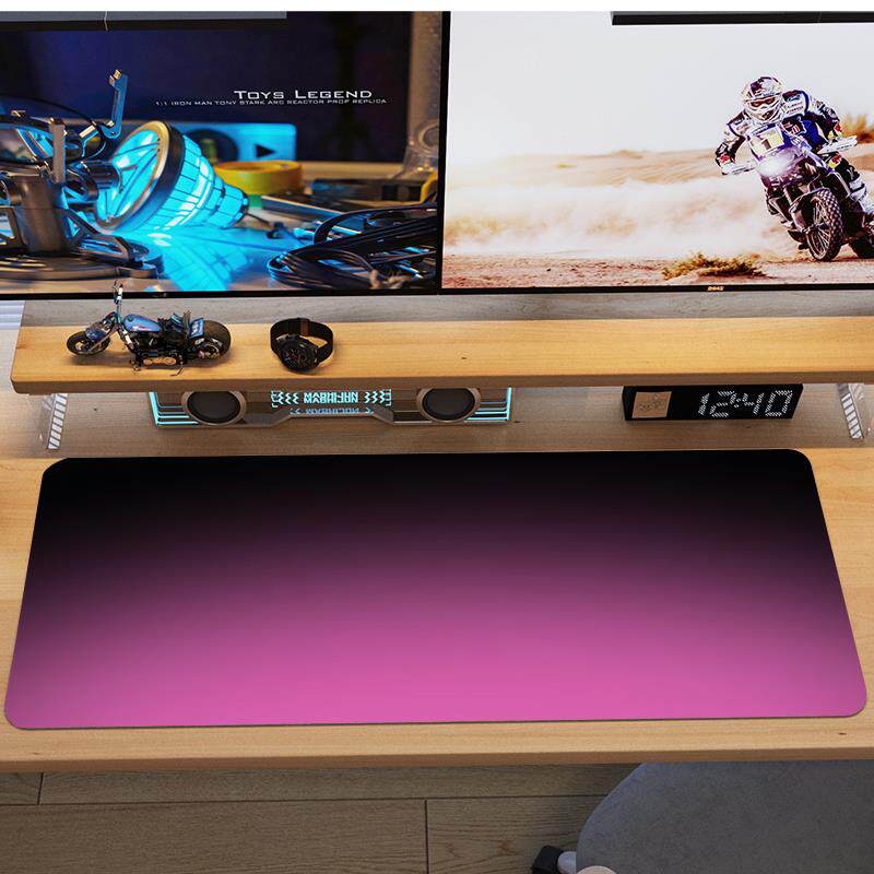 高颜值渐变鼠标垫超大男女生定制办公室电脑键盘大号桌垫写字防滑