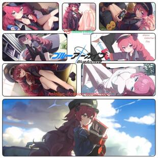 枣伊吕波 碧蓝档案 蔚蓝档案 Iroha 超大原色锁边鼠标垫键盘垫