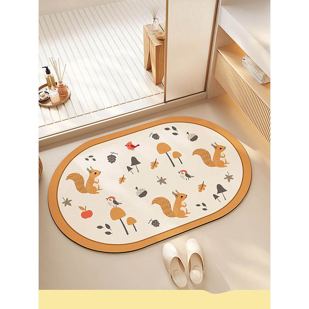 浴室地垫卫生间门口硅藻泥防滑垫厕所家用防滑防摔地垫洗澡专用