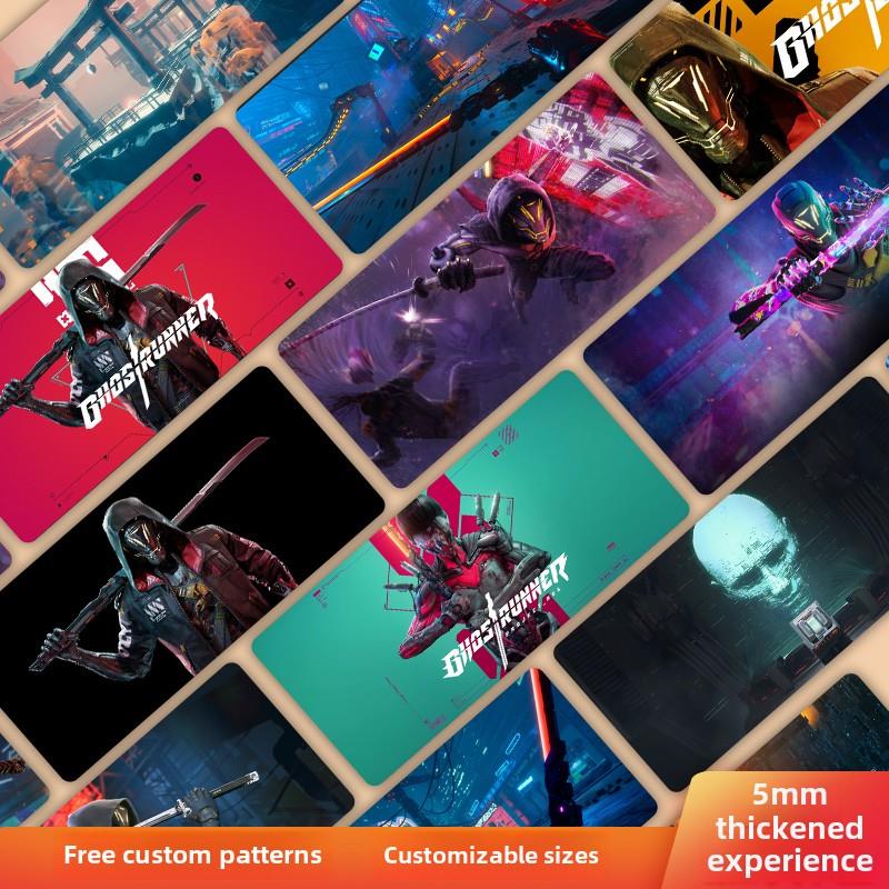 幽灵行者超大号鼠标垫电竞游戏桌垫电脑键盘垫加厚锁边办公护腕垫