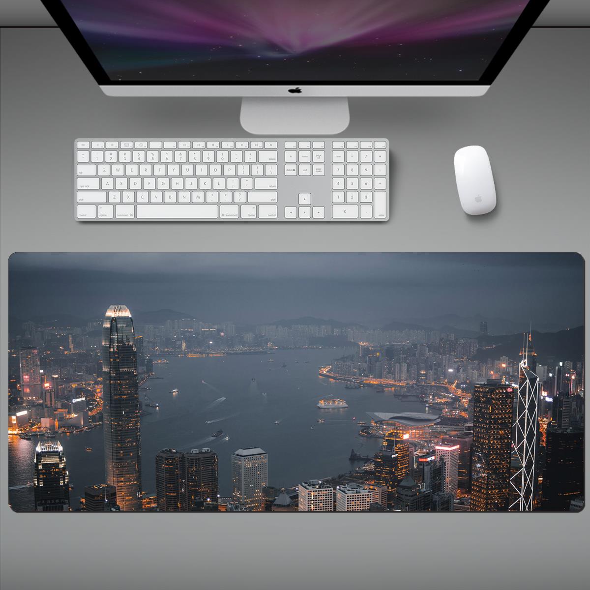 超大号鼠标垫子办公键盘电脑桌垫锁边创意定制女生家用海景沙滩FR