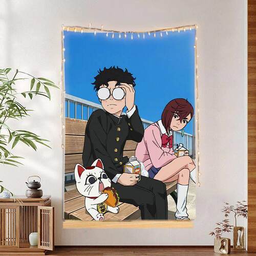 胆大党出租屋宿舍墙挂布墙上竖版床头背景布房间挂布学生卧室墙