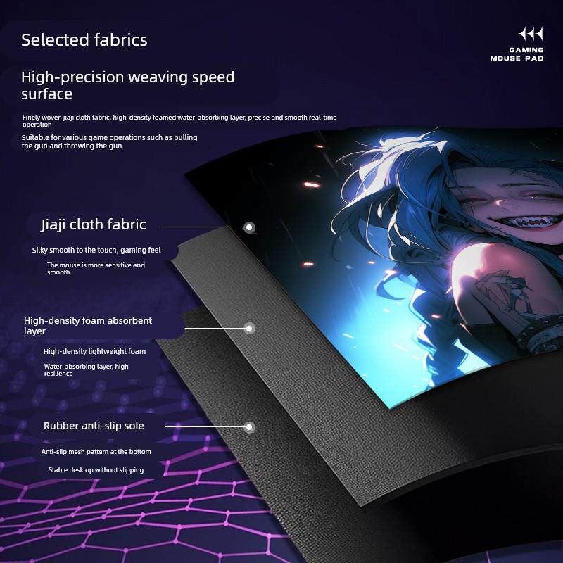 金克斯电竞鼠标垫超大号英雄联盟游戏专用防滑耐脏男生宿舍电脑桌