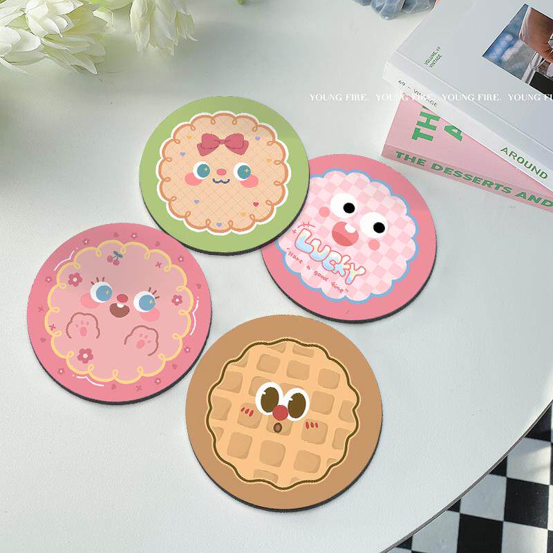 卡通可爱饼干 干杯垫矽藻泥吸水防滑垫家用餐桌垫防烫厨房饭厅餐