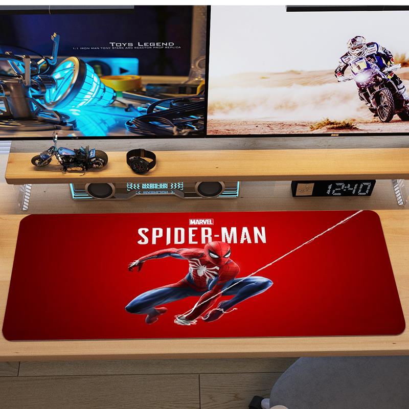 蜘蛛侠鼠标垫超大纵横宇宙漫威动漫电竞游戏定制书桌垫电脑键盘垫