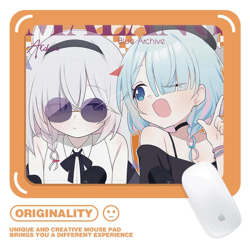 阿罗娜普拉娜的闪耀说唱蔚蓝档案鼠标垫二次元加厚耐磨锁边软桌垫