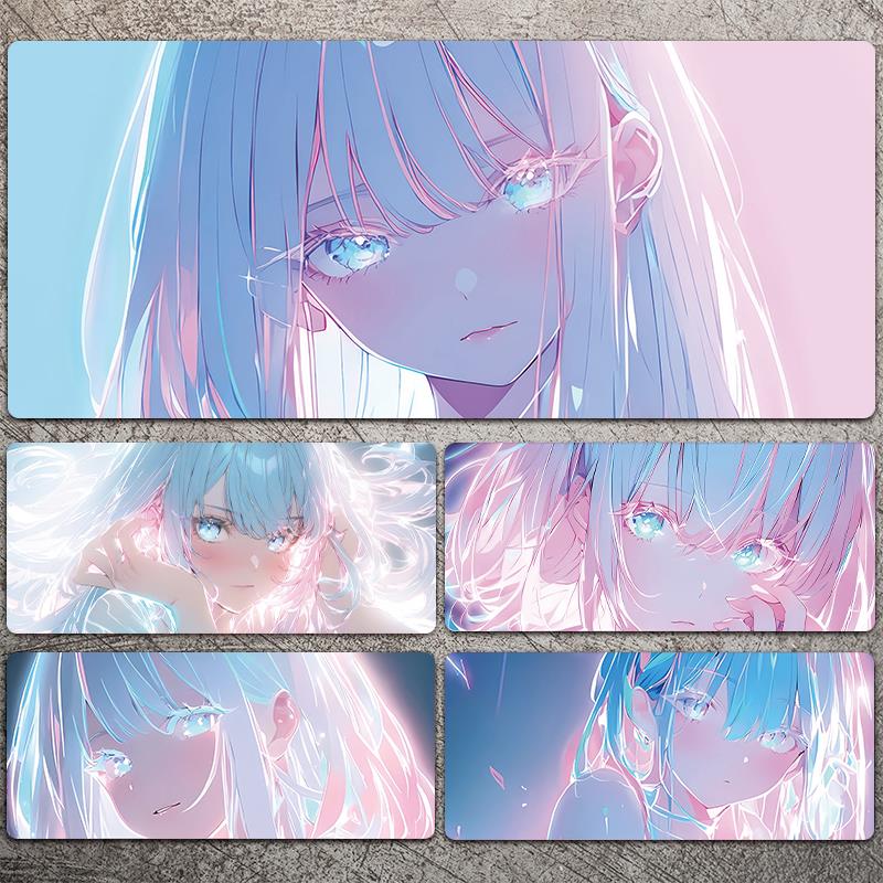 创意个性鼠标垫超大号二次元美女电竞游戏家用电脑键盘办公桌面垫