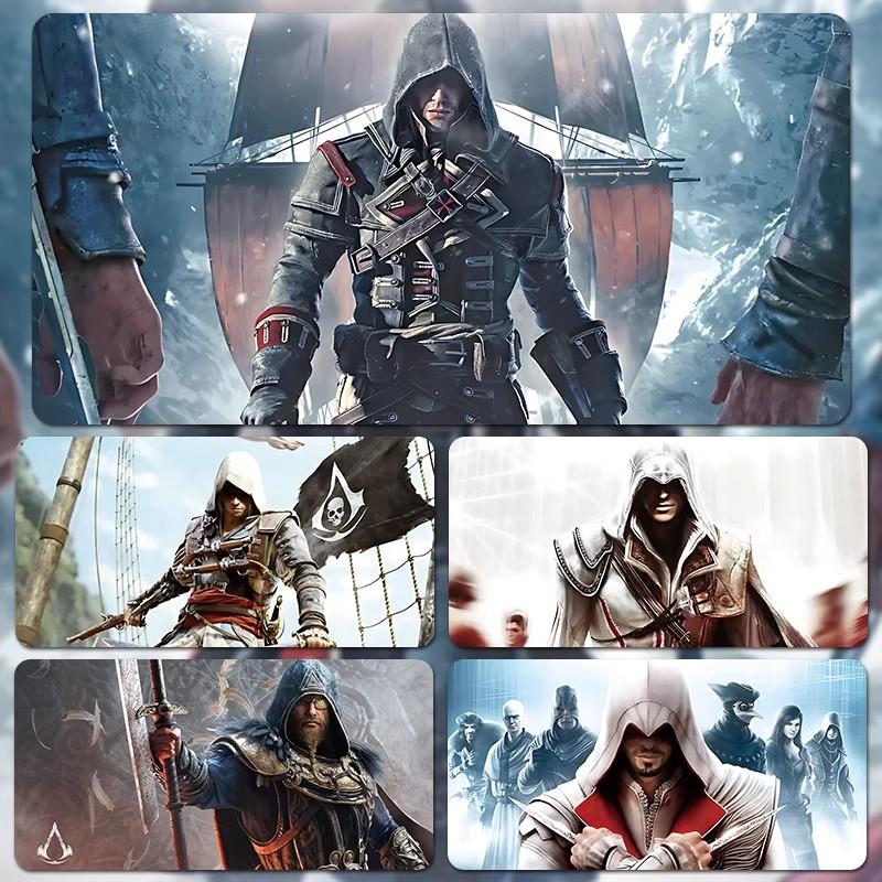 刺客信条鼠标垫男生键盘垫超大号办公游戏加厚防滑笔记本电竞桌垫