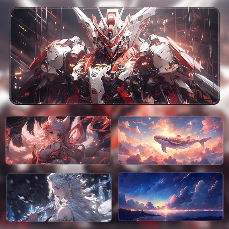 鼠标垫超大加厚锁边二次元男电竞游戏办公小号可爱女电脑书桌垫子