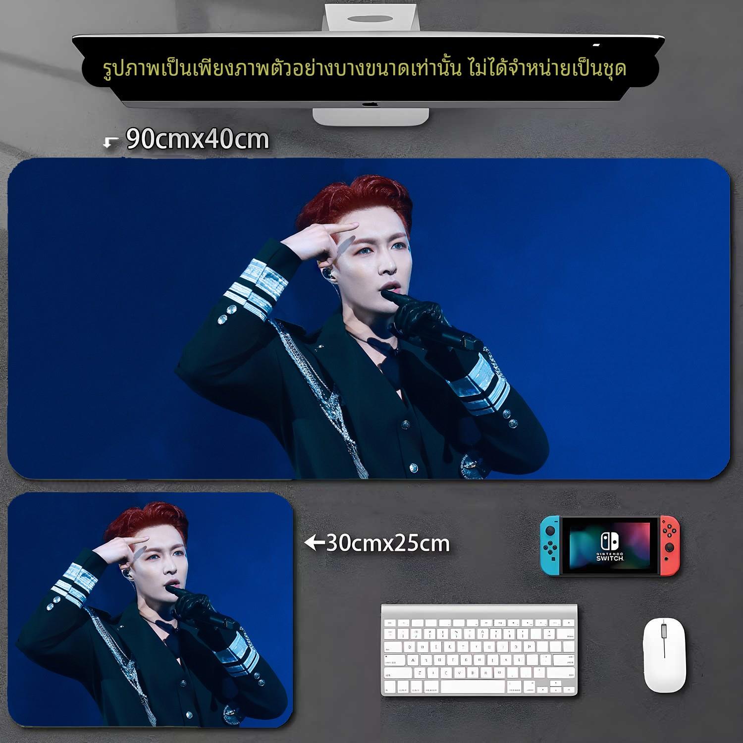 张艺兴鼠标垫明星周边游戏办公键盘垫可定制图案照片锁边书桌垫