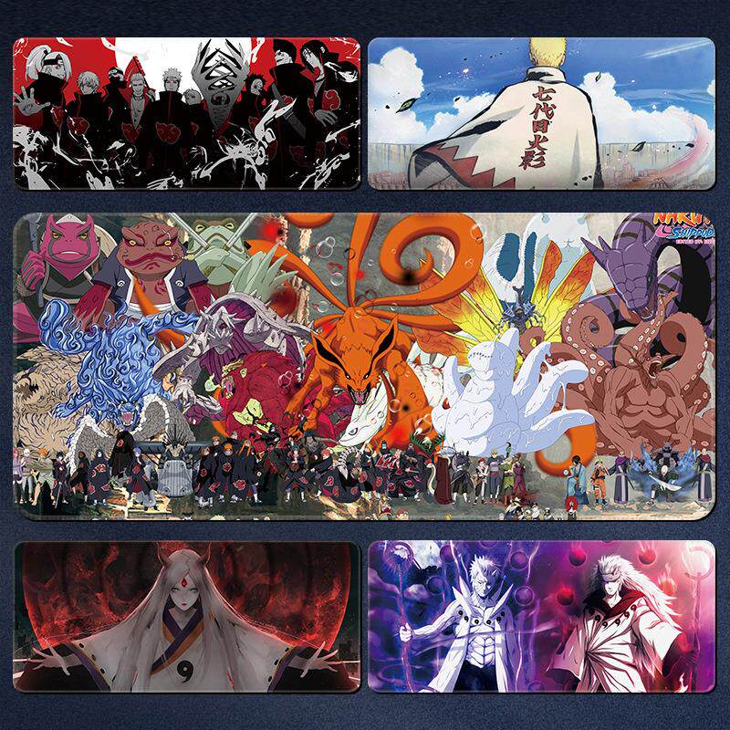 动漫火影忍者鼠标垫超大号鸣人佐助卡卡西办公室电脑桌垫电竞定制