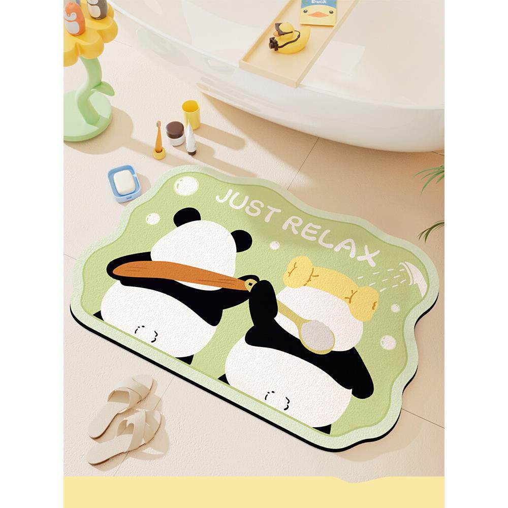 浴室地垫卫生间门口家用硅藻泥防滑吸水脚垫厕所洗澡专用防摔垫