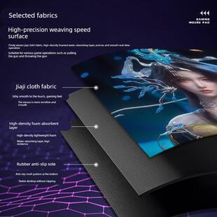 云深不知梦电竞鼠标垫超大号游戏fps专用男生宿舍电脑桌防滑耐脏