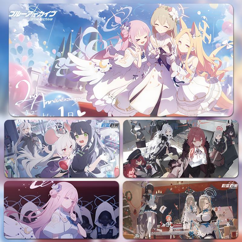 学生档案垫键盘办公游戏滑鼠垫蔚蓝超大号学生周边桌面动漫办公桌