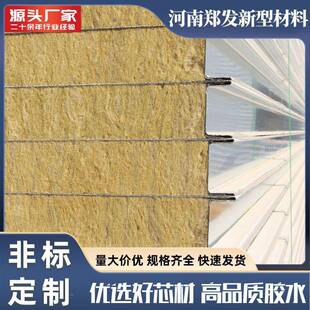 燃岩棉净化板阻无尘车间隔断夹墙用岩棉芯彩579板钢隔热保温洁净