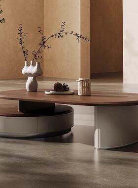 客中古风伸缩圆茶几组合小户型现代端形简约厅复76477古轻奢网红